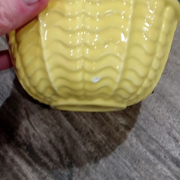 Robinson Ransbottom Pottery early 1900's vintage yellow/ gold 5" bowl - Picture 3 of 4